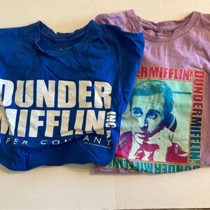 Set of 2 size M Dunder Mifflin The Office t-shirts
